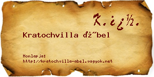 Kratochvilla Ábel névjegykártya